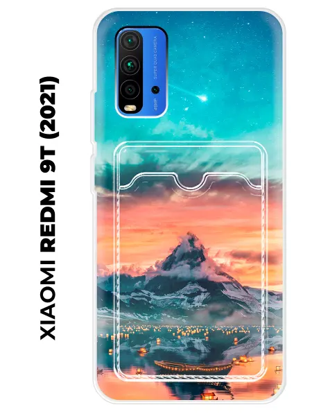 Чехол с карманом на Xiaomi Redmi 9T (для Ксяоми редми 9т)