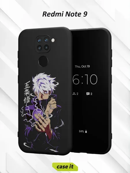 Case it Чехол на Redmi Note 9с принтом Сатору Годзё