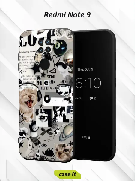 Case it Чехол на Redmi Note 9с принтом Котик