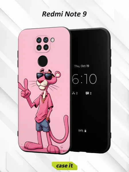 Case it Чехол на Redmi Note 9с принтом Розовая Пантера