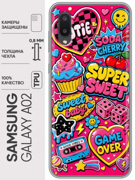 Trendmall Чехол на Samsung Galaxy A02 для девочки тренд