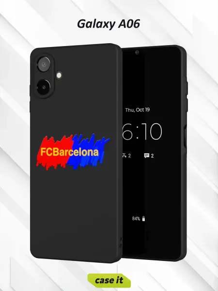 Case it Чехол на Samsung A06 с принтом надпись FC Barcelona