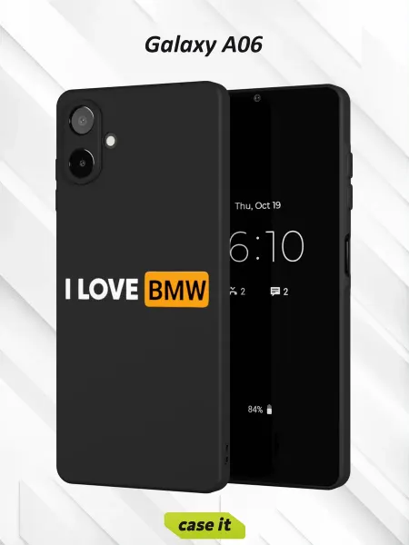 Case it Чехол на Samsung A06 с принтом I love BMW