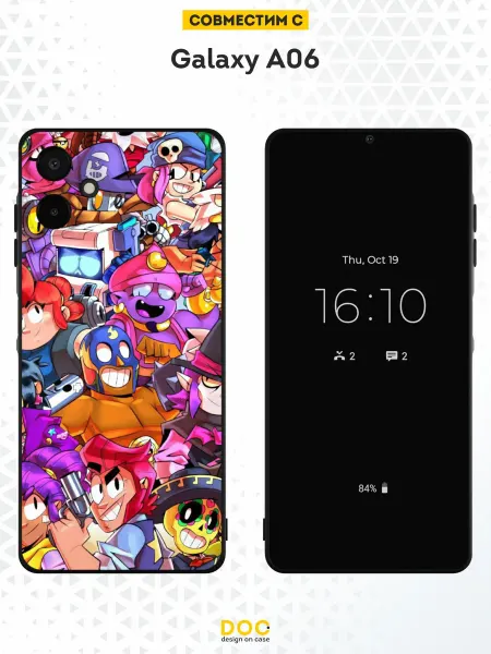 DesignOnCase Чехол на Samsung A06 с принтом Brawl Stars
