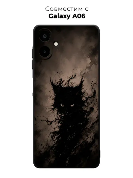 Vip Case Чехол на Samsung Galaxy A06 Черный Готический Кот