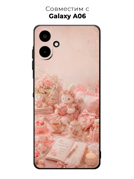 Vip Case Чехол на Samsung Galaxy A06 Чаепитие с зайкой и розами