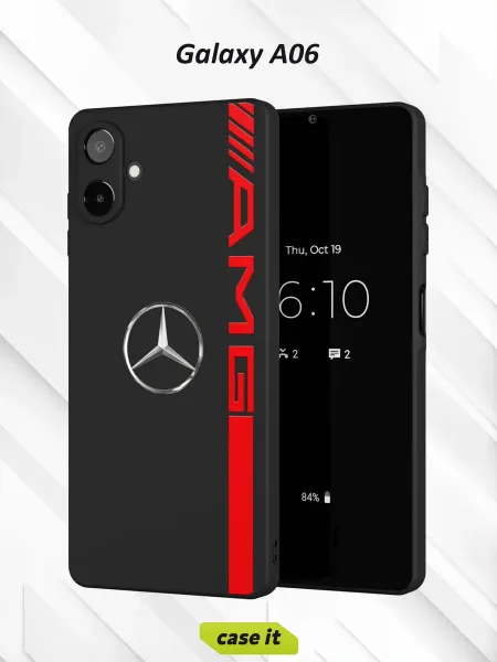 Case it Чехол на Samsung A06 с принтом классическая эмблема Mercedes