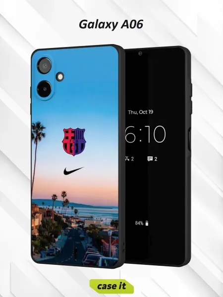 Case it Чехол на Samsung A06 с принтом Барселона и логотип Nike