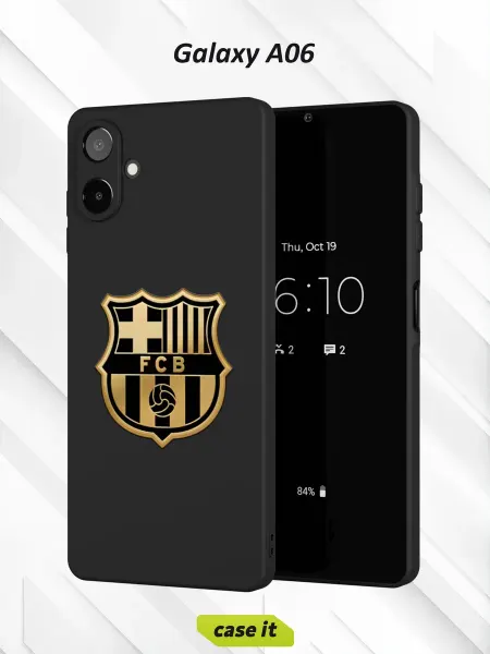 Case it Чехол на Samsung A06 с принтом Золотой вариант Барселоны