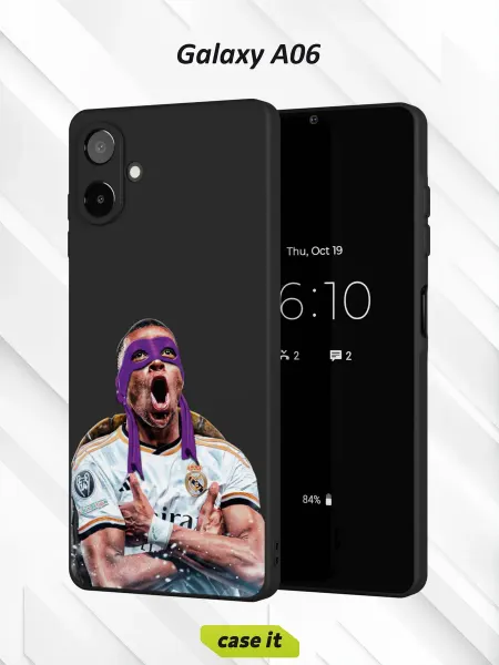 Case it Чехол на Samsung A06 с принтом Удивленный Килиан Мбаппе