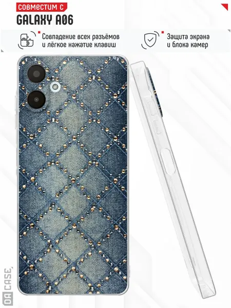 DACase Чехол на Samsung A06 с принтом Джинсовый