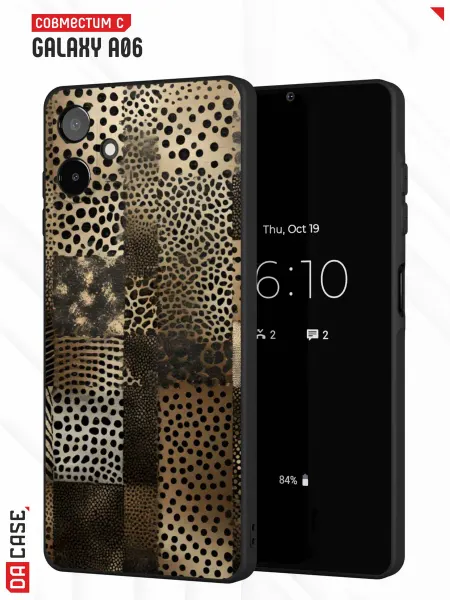 DACase Чехол на Samsung A06 с принтом Леопард