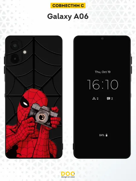 DesignOnCase Чехол на Samsung Galaxy A06 с принтом Spider man