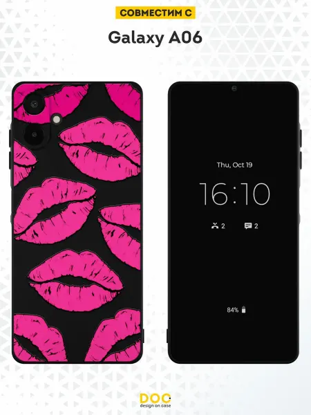 DesignOnCase Чехол на Samsung Galaxy A06 с принтом губы