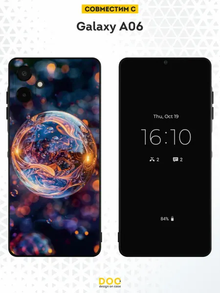 DesignOnCase Чехол на Samsung Galaxy A06 с принтом Пузыри