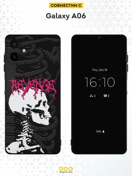 DesignOnCase Чехол на Samsung Galaxy A06 с принтом Череп