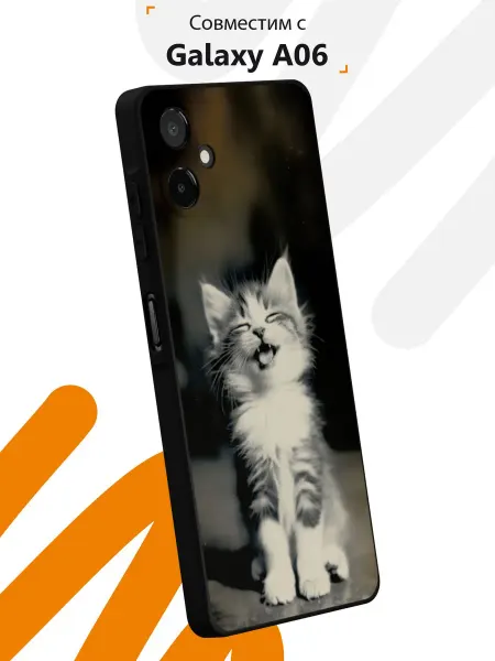 Мобилиус Чехол на Samsung Galaxy A06 с принтом Котёнок