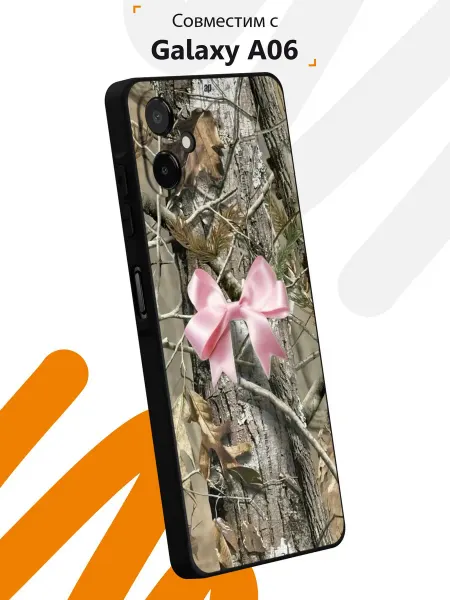 Мобилиус Чехол на Samsung A06 с принтом Бантик