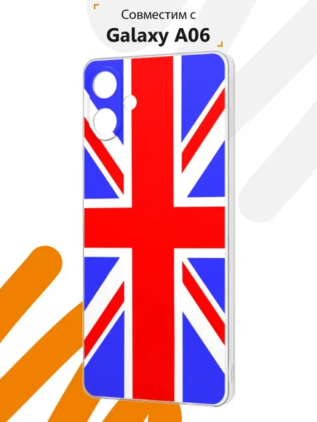 Мобилиус Чехол на Samsung A06 с принтом Британский флаг