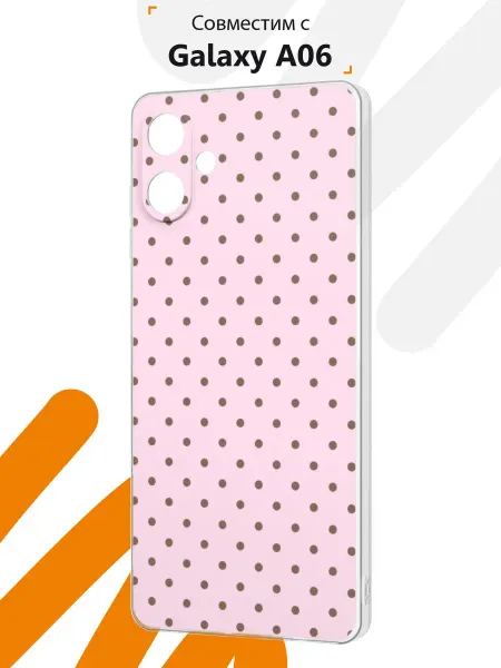 Мобилиус Чехол на Samsung A06 с принтом Горошек