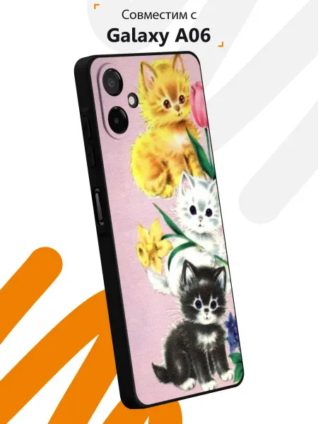 Мобилиус Чехол на Samsung A06 с принтом Котята