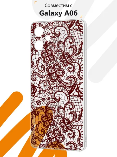 Мобилиус Чехол на Samsung A06 с принтом Кружево