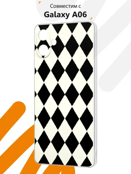 Мобилиус Чехол на Samsung A06 с принтом Ромбы