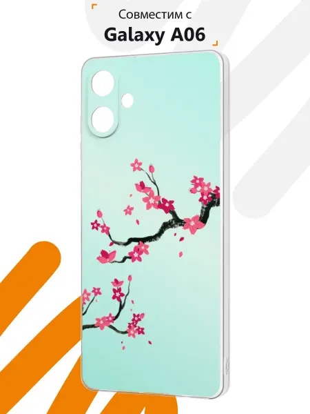 Мобилиус Чехол на Samsung A06 с принтом Сакура