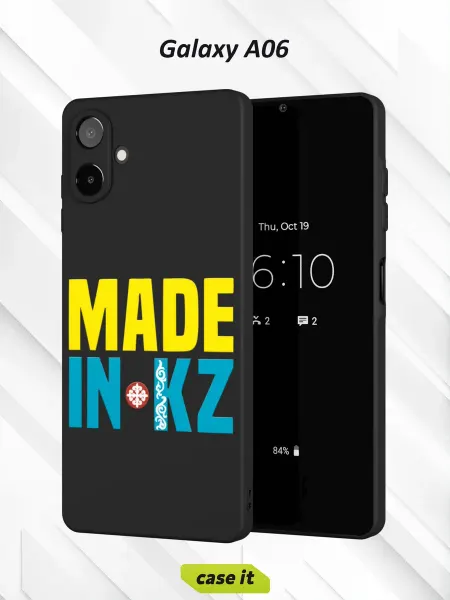 Case it Чехол на Samsung A06с принтом MADE IN KZ