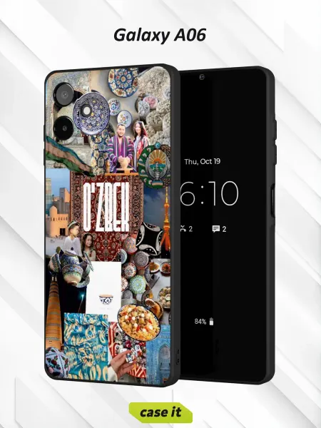 Case it Чехол на Samsung A06с принтом O'ZBEK