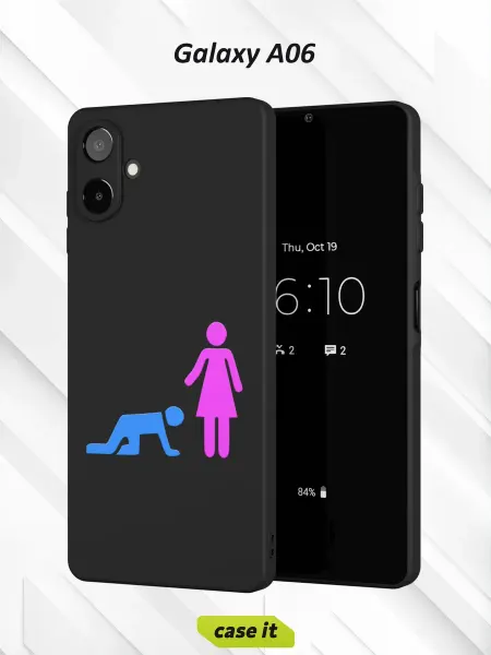 Case it Чехол на Samsung A06с принтом Мужчина и женщина