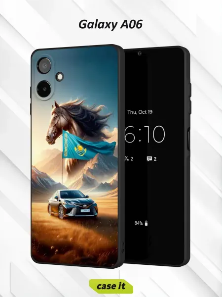 Case it Чехол на Samsung A06с принтом Казахстан