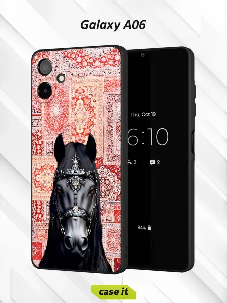 Case it Чехол на Samsung A06с принтом лошадь на ковре