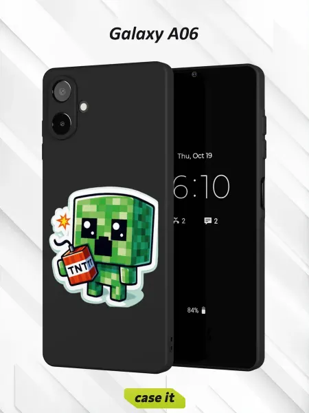Case it Чехол на Samsung A06с принтом Майнкрафт