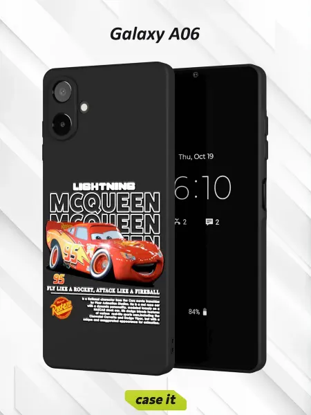 Case it Чехол на Samsung A06с принтом Молния Маккуин