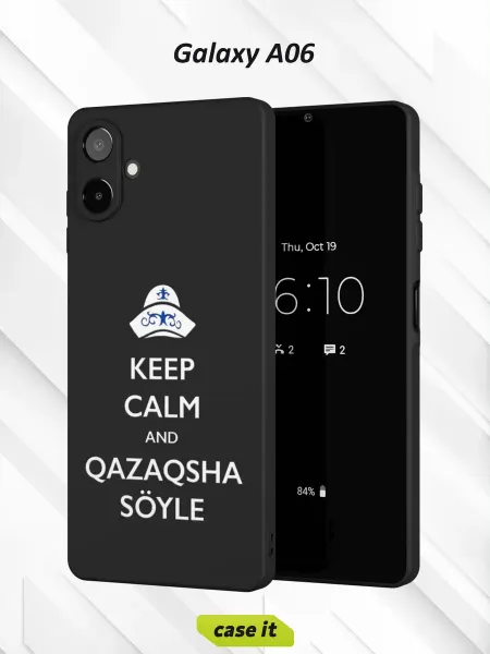 Case it Чехол на Samsung A06с принтом Надпись