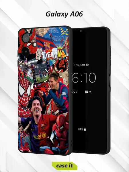 Case it Чехол на Samsung A06с принтом Футбол и Человек-паук