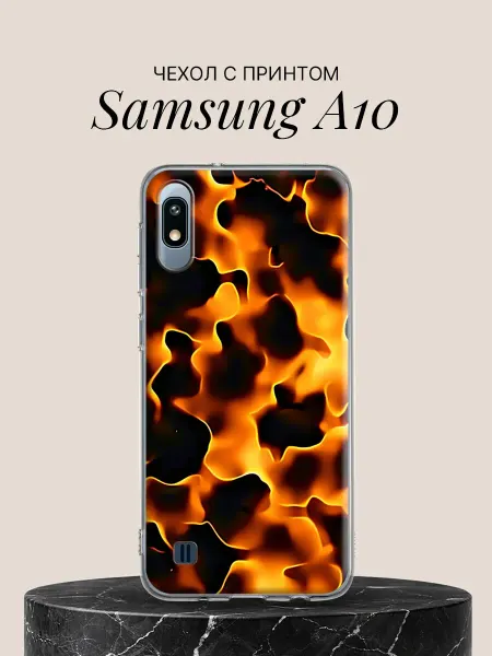 Samsung Чехол на A10 с принтом Танец пламени