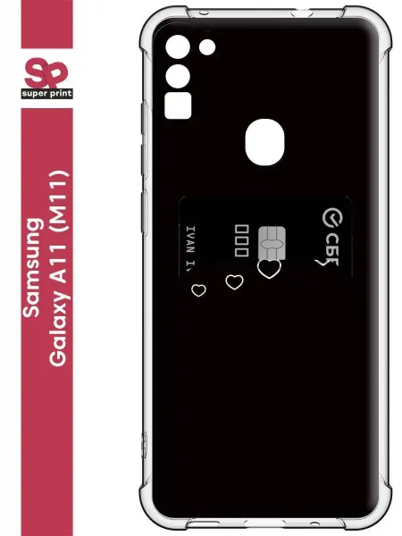 SuperPrint Чехол с картхолдером для Samsung Galaxy A11
