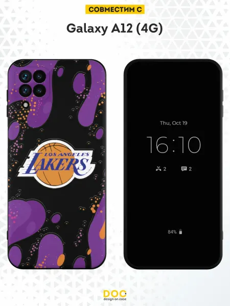 DesignOnCase Чехол на Samsung A12 с принтом Lakers
