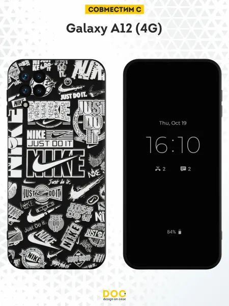 DesignOnCase Чехол на Samsung A12 с принтом Nike