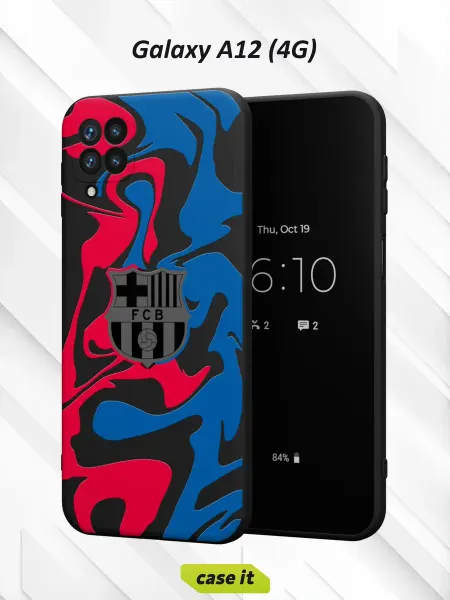 Case it Чехол на Samsung A12с принтом FC Barcelona