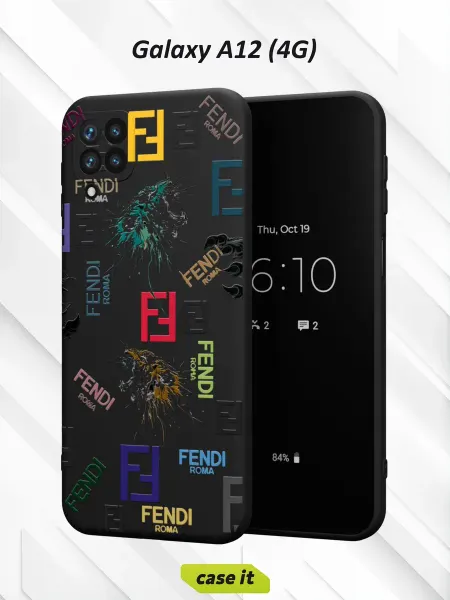 Case it Чехол на Samsung A12с принтом Fendi