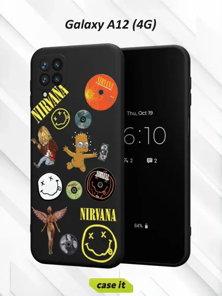 Case it Чехол на Samsung A12с принтом Nirvana