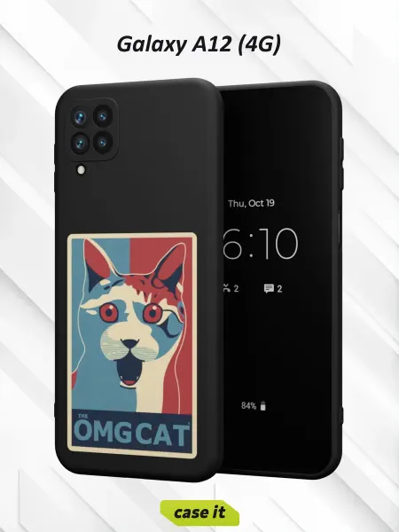 Case it Чехол на Samsung A12с принтом OMG котик