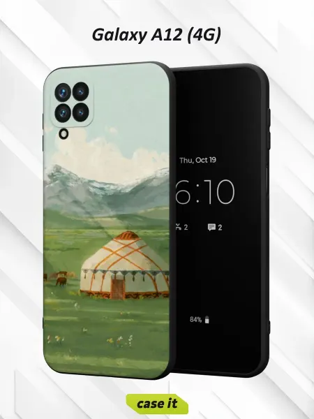 Case it Чехол на Samsung A12с принтом Дом в горах