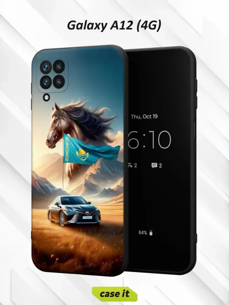 Case it Чехол на Samsung A12с принтом Эмблема Казахстан
