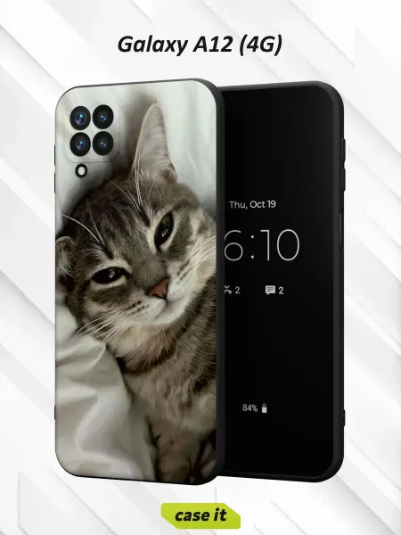Case it Чехол на Samsung A12с принтом Спящий кот