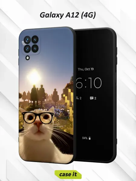 Case it Чехол на Samsung A12с принтом Умный кот
