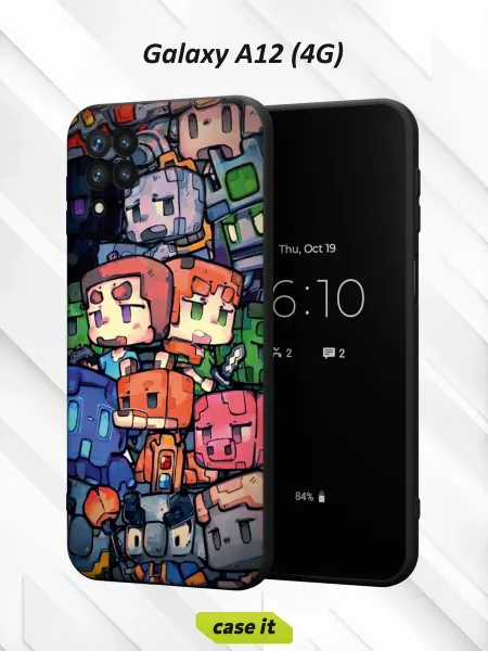 Case it Чехол на Samsung A12с принтом Майнкрафт